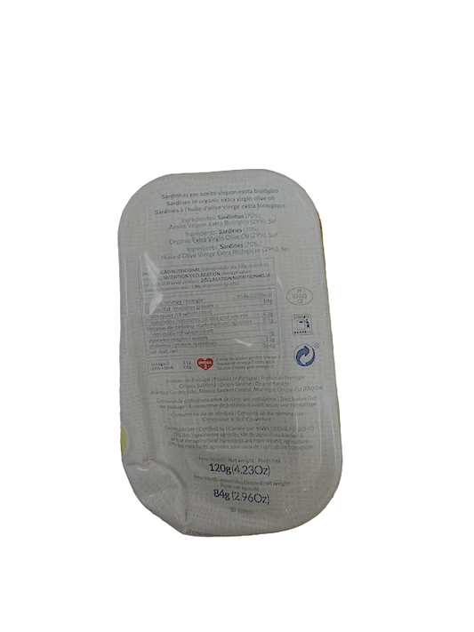 Bom Petisco Sardinhas BIO em Azeite (Lata Feia)