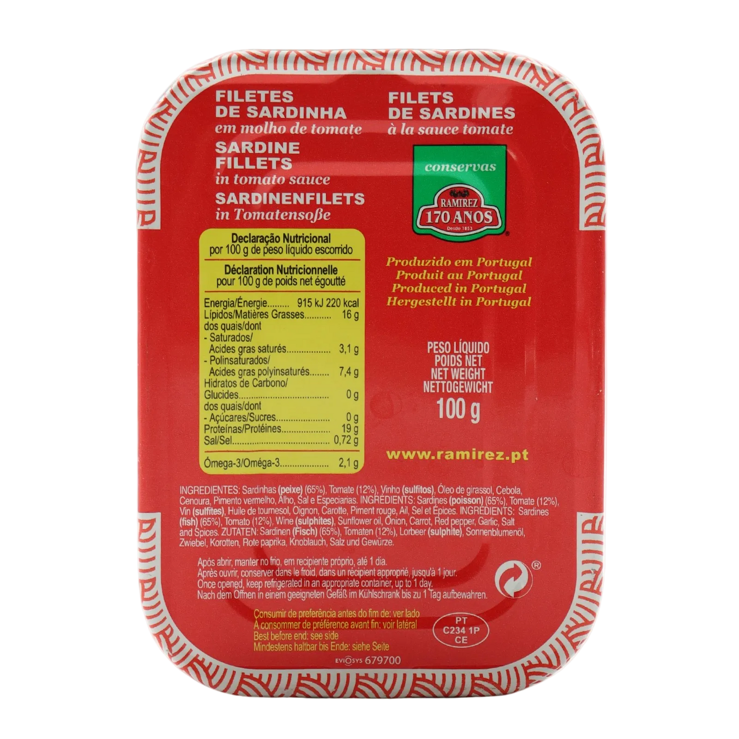 Sardinių filė be kaulų pomidorų padaže