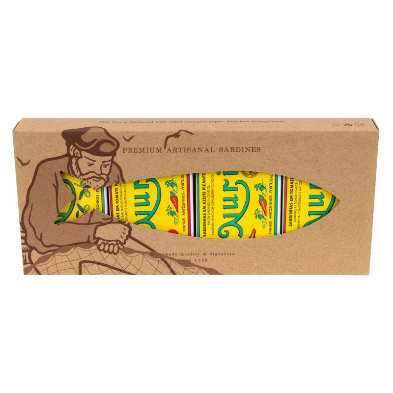 NURI Signature Collection four-tin sardine gift carton