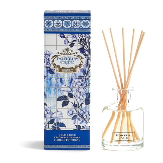 Portus Cale Gold & Blue Fragrance Diffuser 100ml – Glass