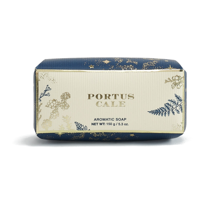 Portus Cale Festive Blue soap 150g in its decorative blue wrapping