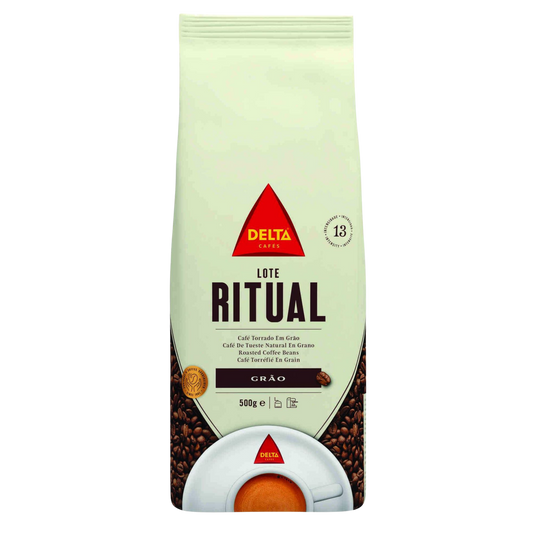 Delta Ritual coffee beans 500 g — original packshot, transparent background