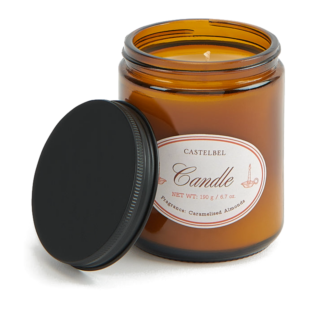 Castelbel Scented Candle Caramelized Almonds - 190g – official P3 product view